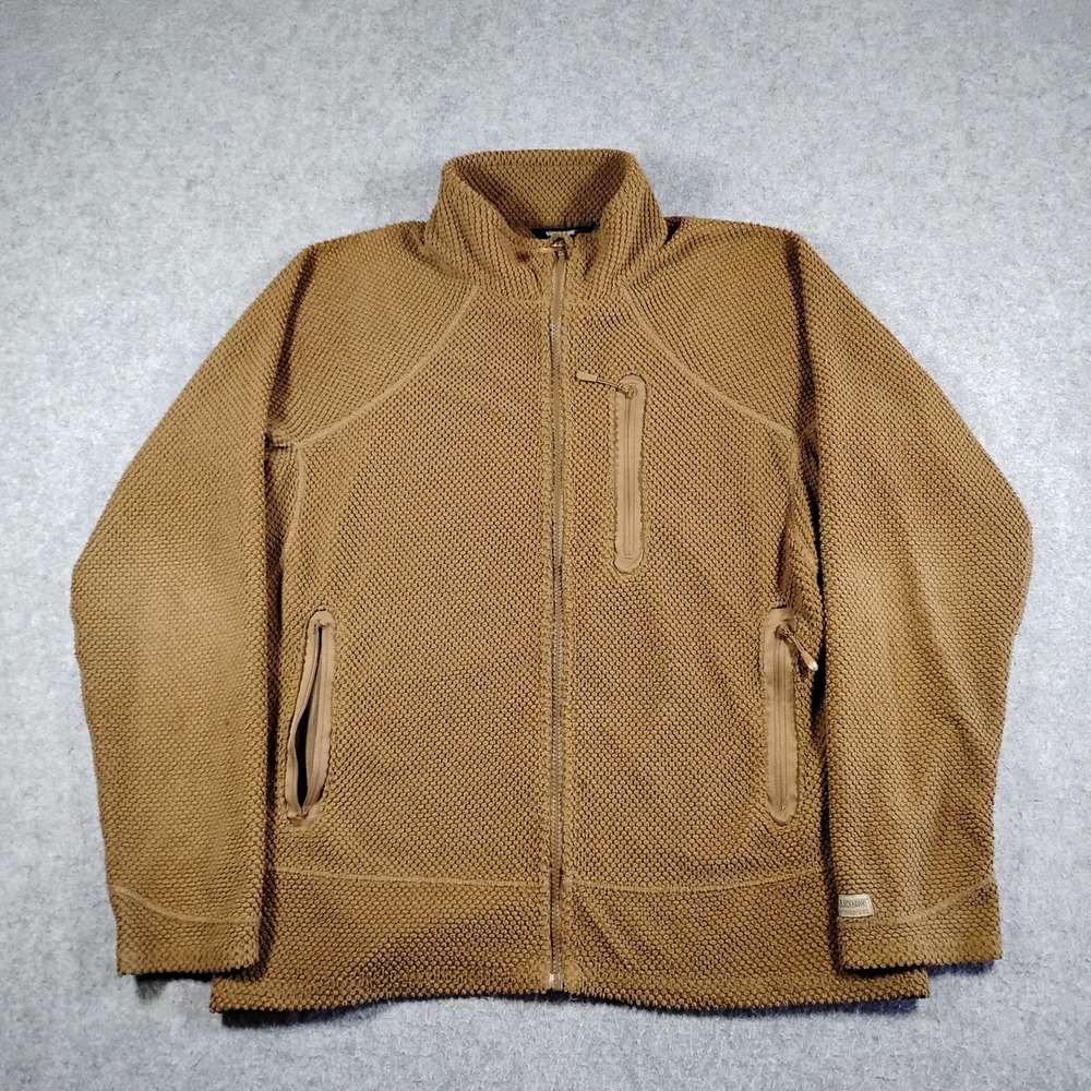 Blackhawk Warrior Wear Mens Coyote Brown Full Zip Waffle Fleece Jacket Large